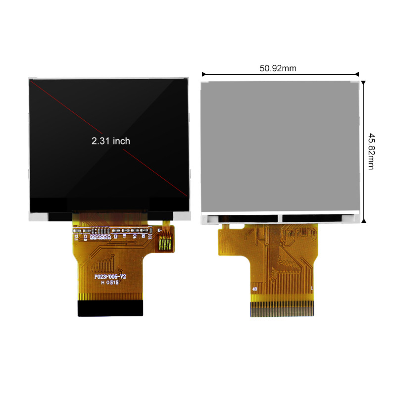 Polcd MCU SPI RGB Interface وحدة LCD صغيرة بالسعة شاشة تعمل باللمس 2.3 بوصة
