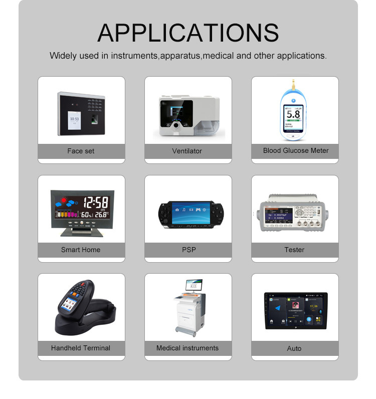 Polcd MCU SPI RGB Interface وحدة LCD صغيرة بالسعة شاشة تعمل باللمس 2.3 بوصة