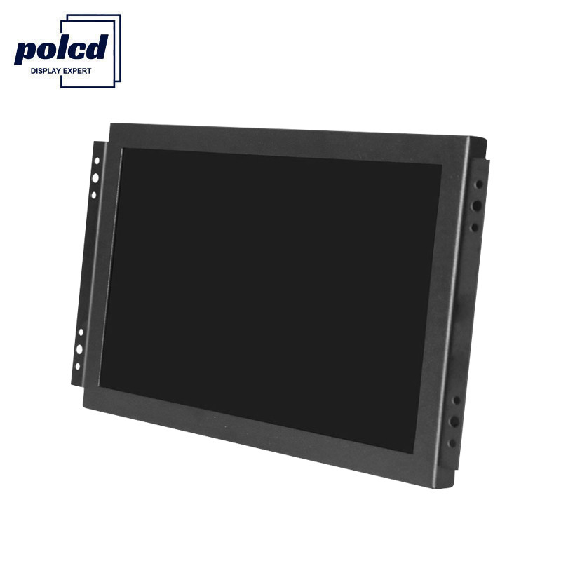 Polcd 10 بوصة تعمل باللمس شاشة TFT ، HDMI VGA LED الصناعية شاشة LCD مفتوحة الإطار