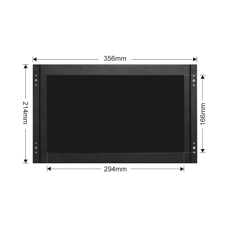 Polcd 13.3 بوصة حالة معدنية شاشة LCD الصناعية فتح الإطار تعمل باللمس VGA HDMI