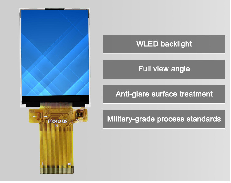 شاشة 2.4 بوصة TFT LCD ، وحدة ILI9341V 24pin SPI LCD لكاميرا الفيديو الصغيرة