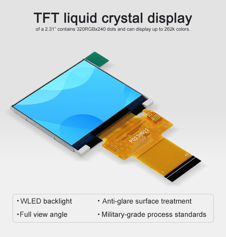 SPI ILI9342C منفذ تسلسلي نقط مصفوفة شاشة تعمل باللمس شاشة TFT 2.31 بوصة IPS LCD 320x240