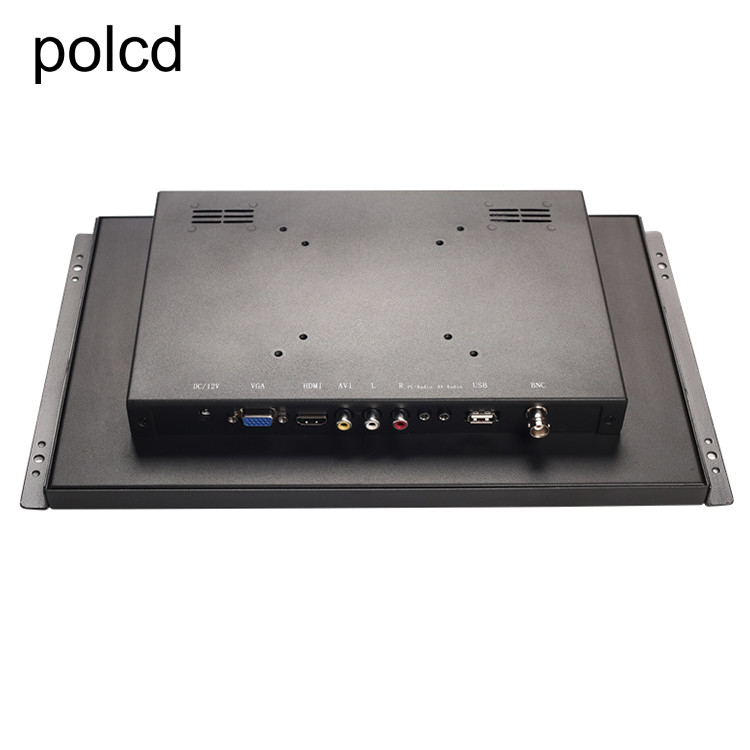 Polcd 14 بوصة Full HD 1920x1080 معدن حالة شاشة LCD صناعية بإطار مفتوح