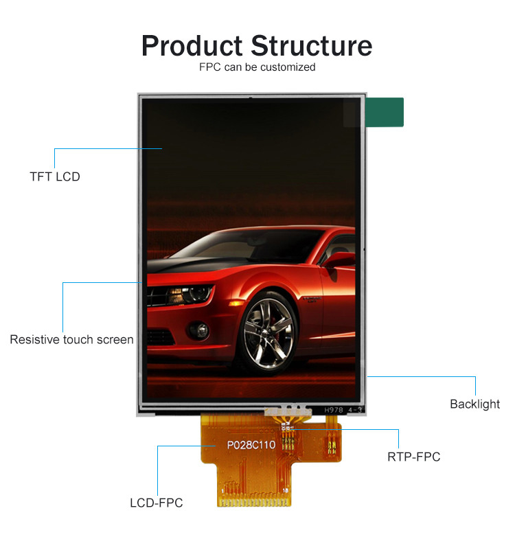 1.69 2.2 2.4 3.5 4 4.3 بوصة شاشة LCD صغيرة LCM TFT بالألوان الكاملة RGB SPI IPS لوحة
