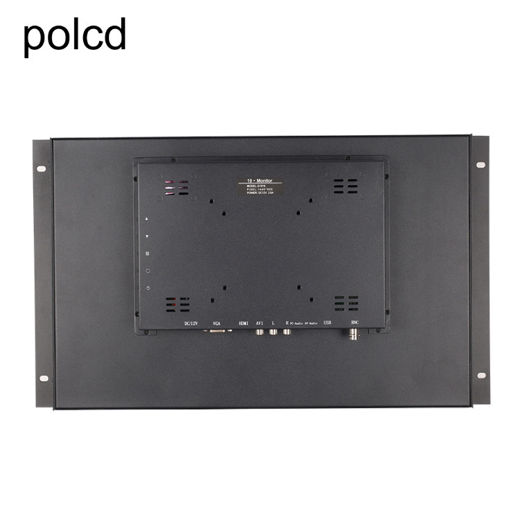 الصناعية الجدار شنقا الأذن المعدنية حالة شاشة LCD مراقب Polcd 19 بوصة