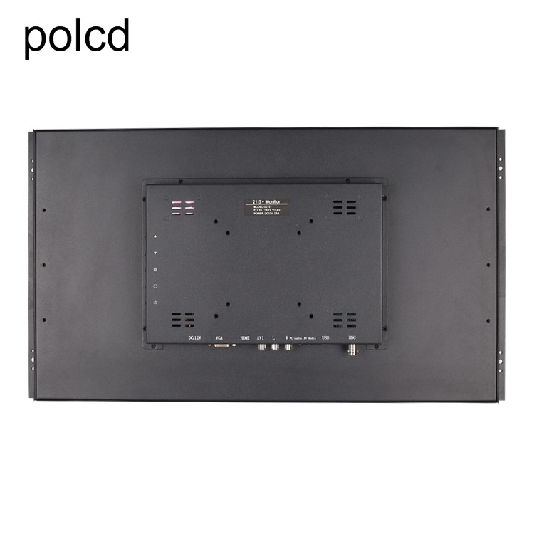الصناعية Polcd 21.5 بوصة شاشة LCD تعمل باللمس شاشة نقية معدنية مسطحة حالة الألومنيوم