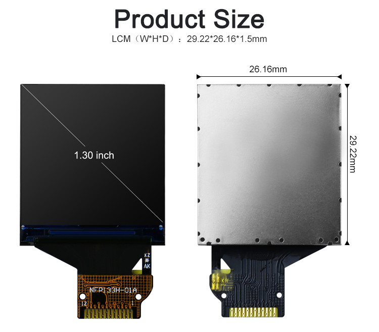 ST7789V IC TFT LCD تعمل باللمس 240 * 240 عرض كامل للساعات الذكية