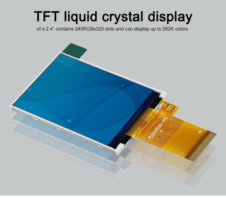 Polcd 350 Nit 2.4 Inch Tft Touch Screen 240x320 48.96mm MCU RGB واجهة شاشة عرض LCD