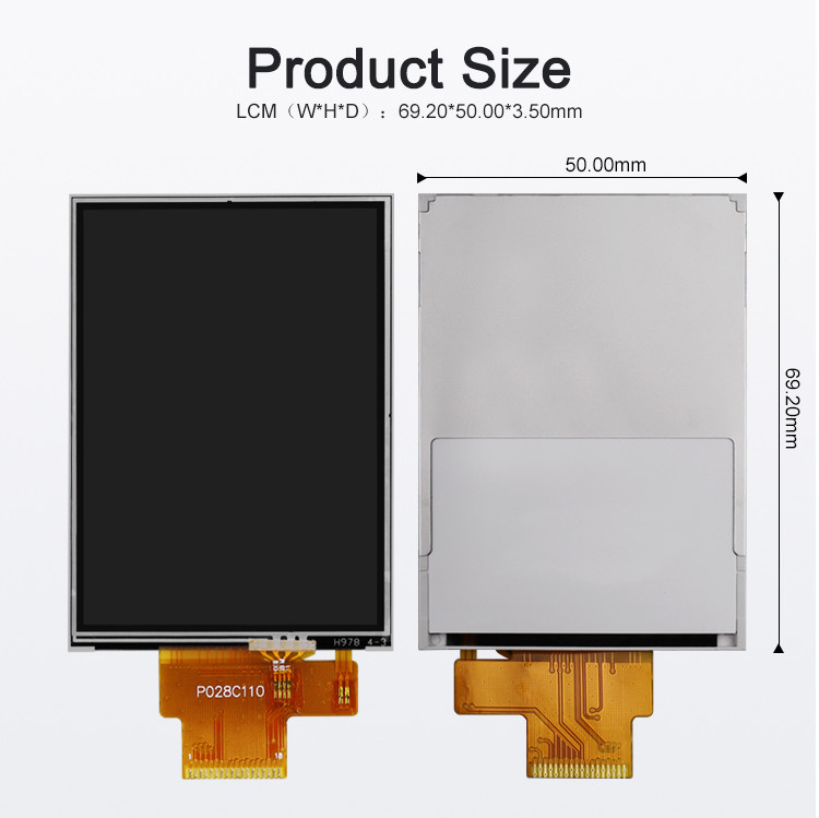 Polcd 260 Nit 240x320 Lcd 2.8 Inch ST7789V Touch Panel Lcd 4 Wire SPI