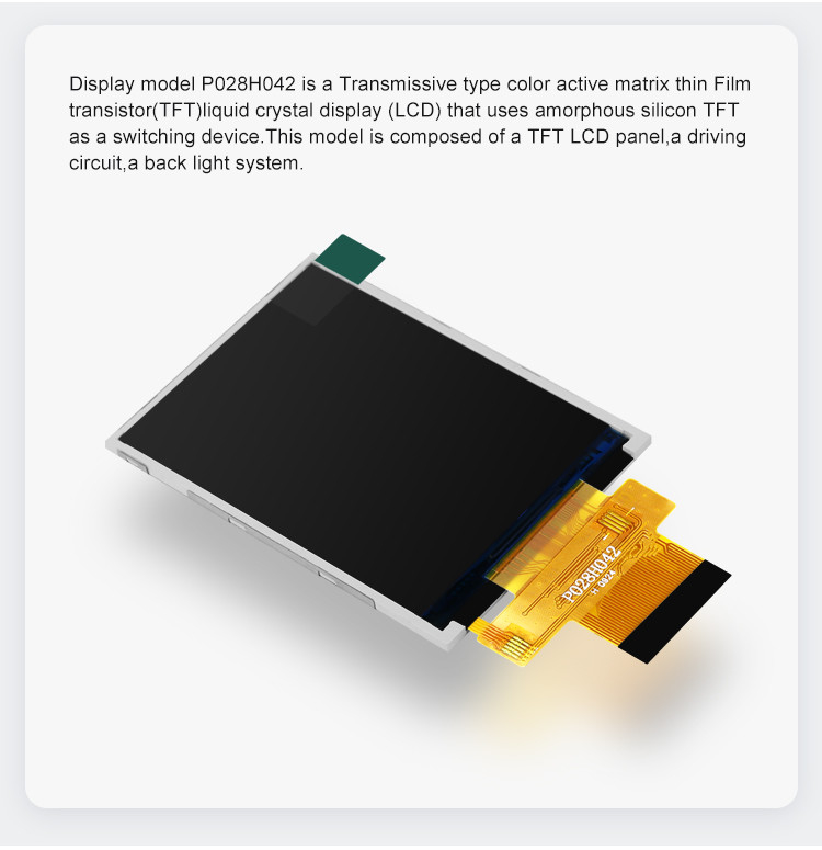 Polcd MCU 8 Bit 2.8 Lcd Module 57.6mm Touch Screen Display Modul 12 0'CLOCK
