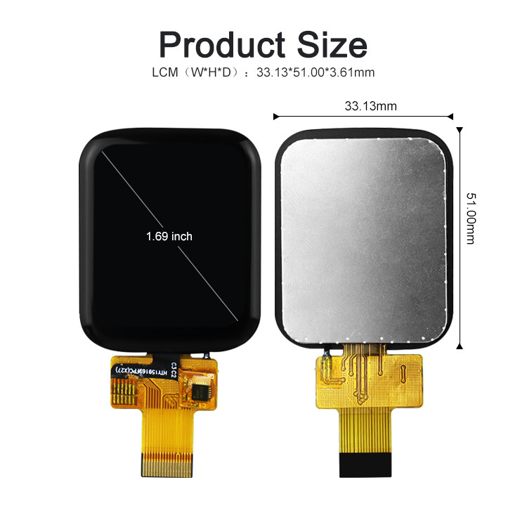 Polcd 1.69 بوصة 240x240 Ips Lcd ST7789V شاشة LCD صغيرة تعمل باللمس 4 خط SPI