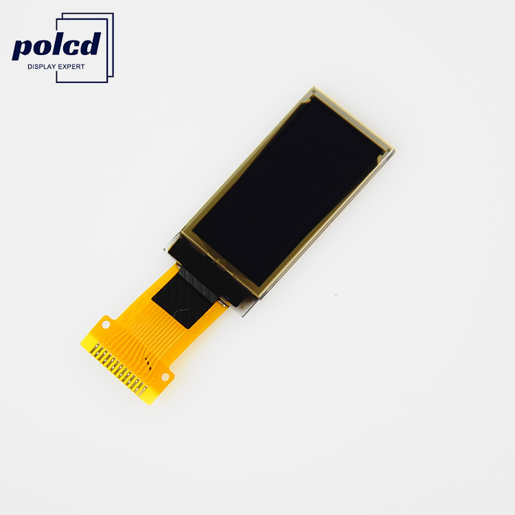 لوحة عرض OLED مقاس 0.96 بوصة من Polcd 64x128 لون أبيض لجهاز ارتداء الساعات الذكية
