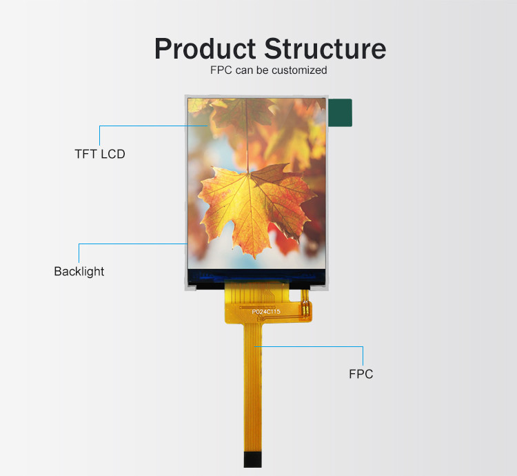 Polcd RoHS 2.4 بوصة شاشة LCD Tft ST7789V3 TFT LCD وحدة 4 سلك SPI