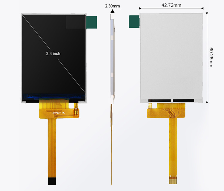 Polcd 240x320 Led Backlit Tft LCD Display 2.4 بوصة LCM 260 نيت Brightness Lcm لوحة