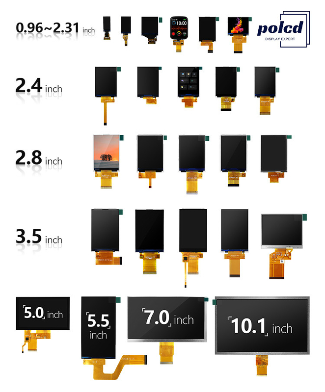 Polcd تعديل TFT LCD 0.96 ~ 10.1