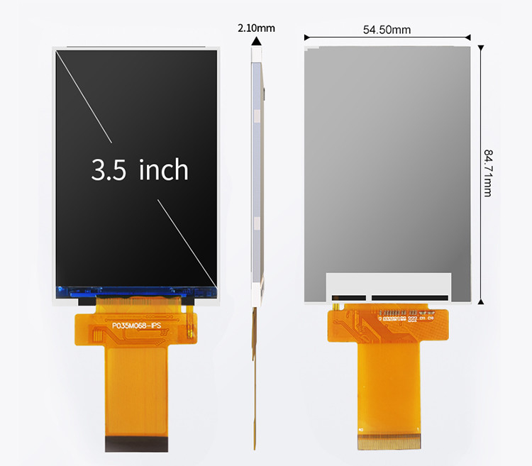 Ili9488 Tft الشاشة اللمسية Polcd 3.5 بوصة Lcd وحدة 320x480 Ips عرض زاوية واجهة Rgb