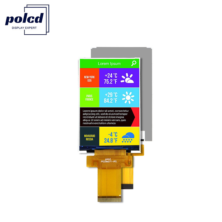 3.5 بوصة المعدات الصناعية Tft اللون لوحة LCD الوحدة Ips Mcu Spi واجهة