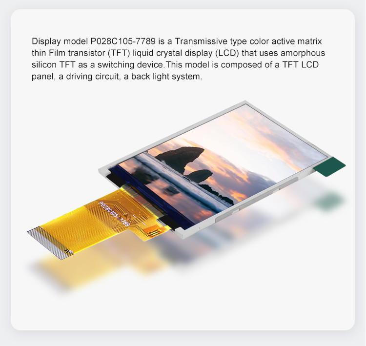 Mcu 37 Pin 2.8 بوصة شاشة لمسة لوحة LCD مع مقاومة لمسة
