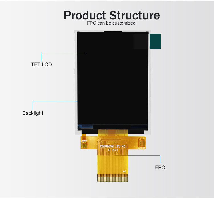 Polcd MCU 9 BIT 2.8 Inch Lcd Tft Display 240X320 Tft Color Screen Commercial