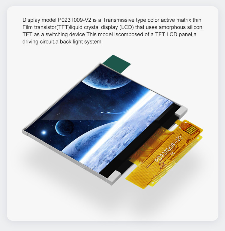 Polcd 2.31 بوصة 320x240 دقة 8080 واجهة MCU ILI9342C وحدة عرض LCD ملونة