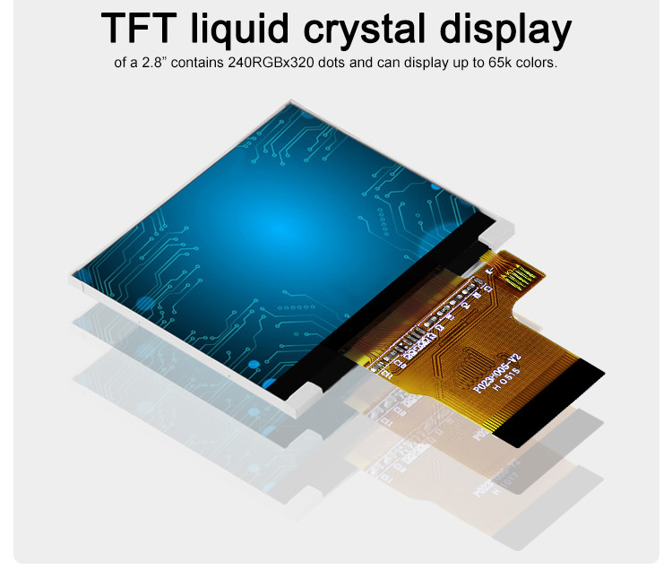 اللون 262K 2.31 بوصة الشاشة المربعة 300 نيت 320x240 tft شاشة LCD