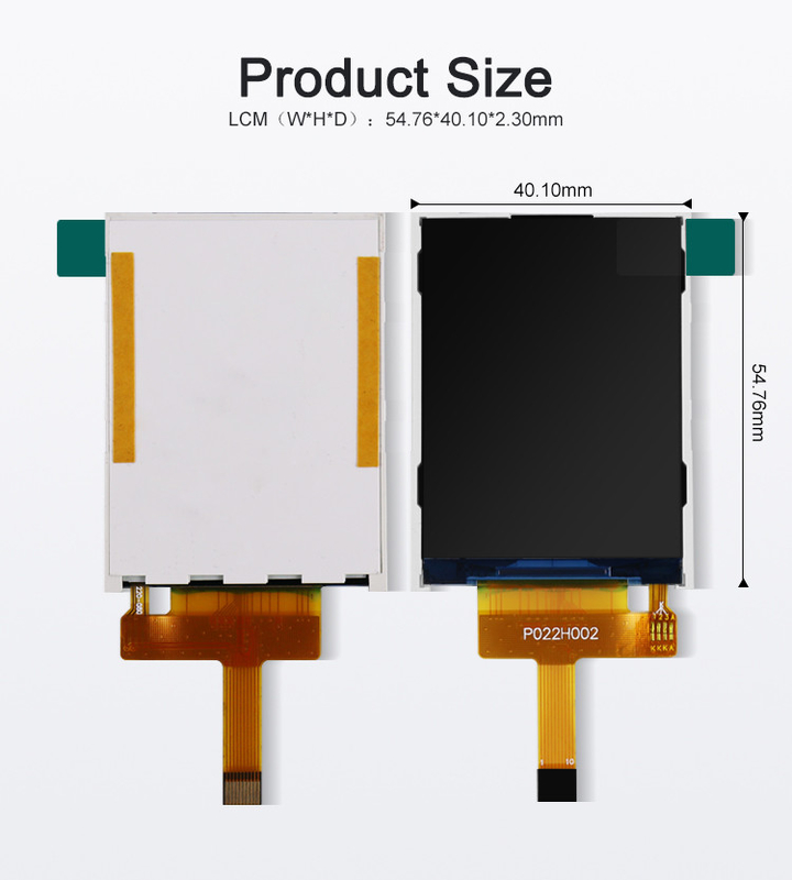 Polcd 44.64mm وحدة عرض الشاشة اللمسية 2.2 بوصة Tft Spi 240x320 Raspberry Pi