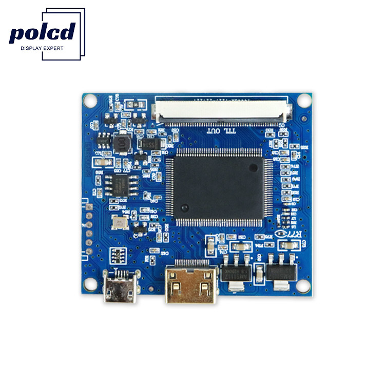 VGA Polcd لوحة تحكم LCD عالمية مخصصة TTL RGB 40 Pin 50 Pin FPC