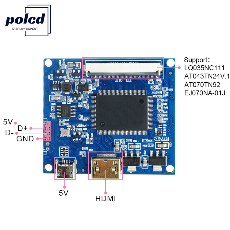 40 دبوس 50 دبوس لوحة تشغيل LCD EJ070NA-01J 7.89.10.1 بوصة