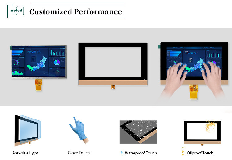 Polcd Custom 10.1 بوصة CTP 16:9 GT911 GG شاشة لمسة زجاجية شفافة لوحة لمسة سعة