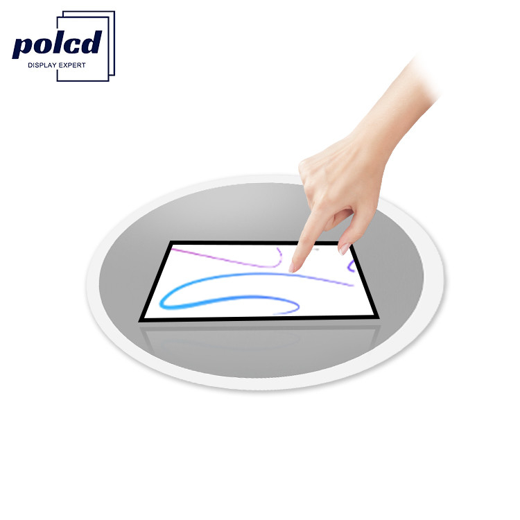 Polcd 8 بوصة متعدد اللمسات المرآة الزجاجي العرض الصناعي مخصصة سعة LCD شاشة لمسة لوحة