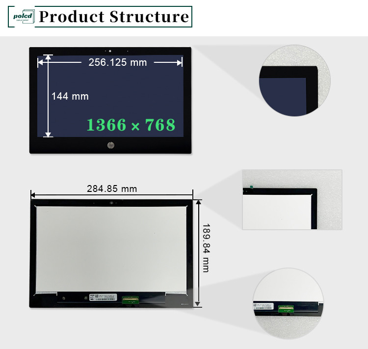 11.6 بوصة 1366x768 NV116WHM-T1C استبدال الكمبيوتر المحمول الشاشة اللمسية 60 هرتز اللون IPS TFT شاشة LCD