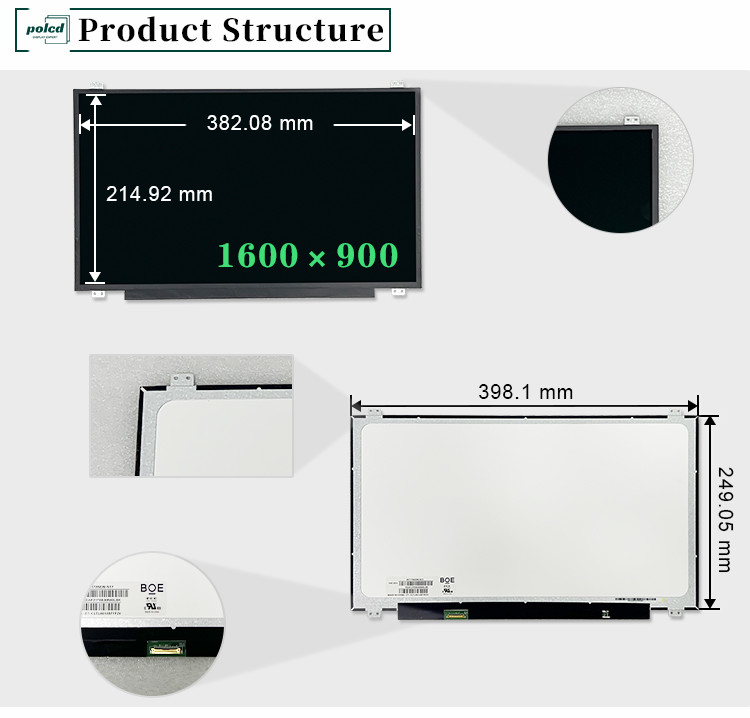 17.3 بوصة Tft Lcm Module الأصلي NT173WDM-N17 30pin 220 Nit 1600x900 EDP شاشة الكمبيوتر المحمول LED