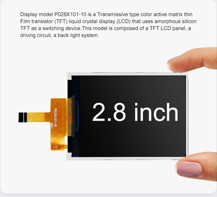 Polcd ST7789V 2.8 بوصة شاشة Ips 12 0'CLOCK TFT LCD Module ISO9001