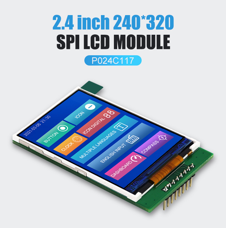 Polcd ISO9001 2.4 بوصة تعمل باللمس Tft شاشة TFT مراقب 12 0'CLOCK