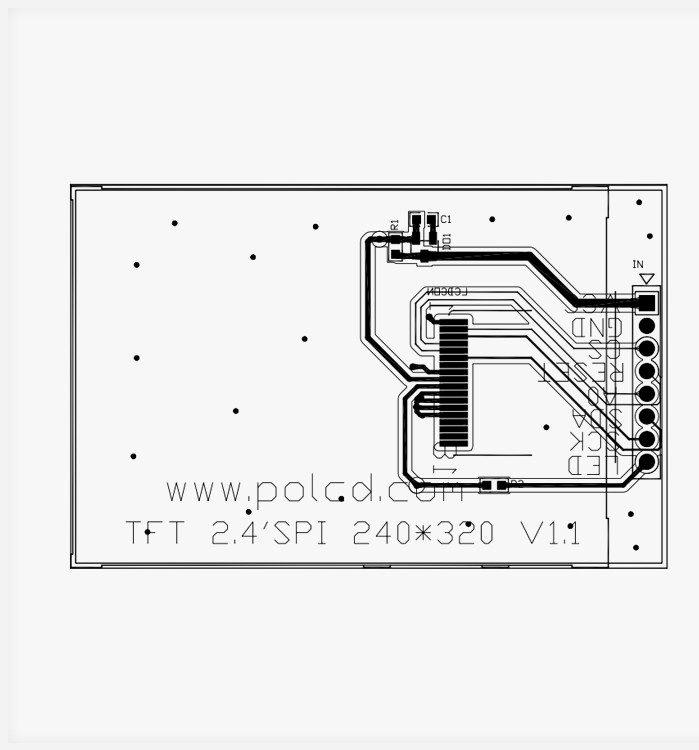 Polcd ISO9001 2.4 بوصة تعمل باللمس Tft شاشة TFT مراقب 12 0'CLOCK