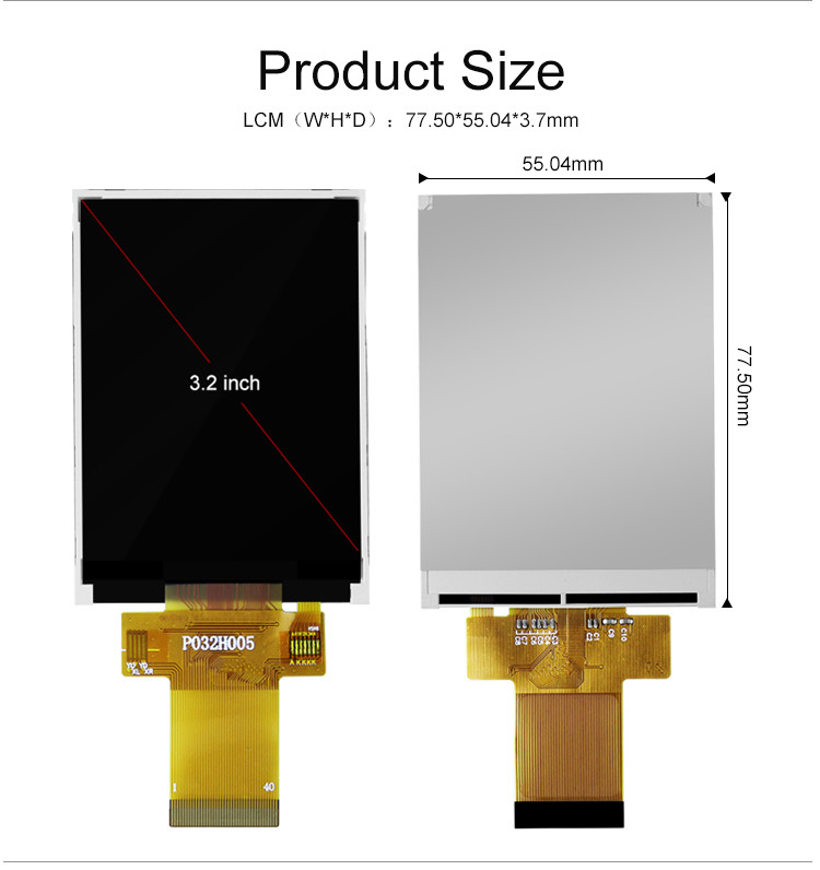 Polcd 12 0'CLOCK 3.2 Inch Tft Lcd ILI9341V TFT LCD وحدة 240X320