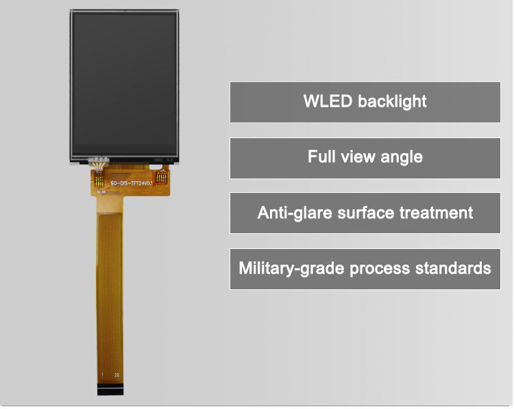 Polcd Black 8080 MCU 2.4 بوصة شاشة عرض 8 بت 2.4 Tft Spi 240x320