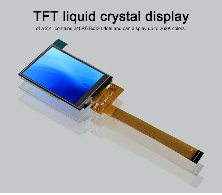Polcd Black 8080 MCU 2.4 بوصة شاشة عرض 8 بت 2.4 Tft Spi 240x320