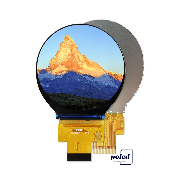 Polcd 2.1 بوصة IPS شاشة LCD مستديرة صغيرة 480 * 480 واجهة Mipi ST7701S الدائرة الدائرية TFT موديل العرض