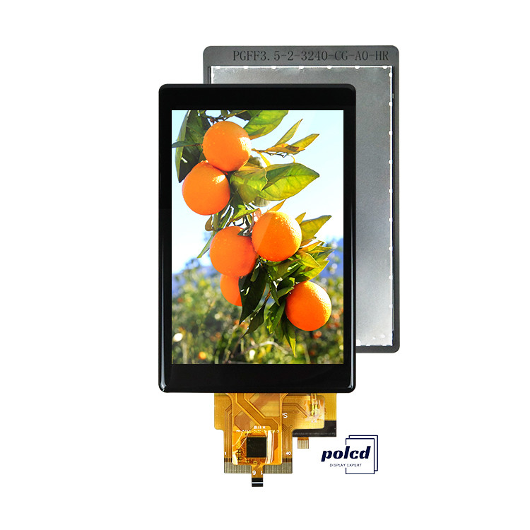 Polcd مخصص 3.5 بوصة لوحة لمس سعة 320x480 500nit واجهة RGB IPS Tft وحدة عرض LCD
