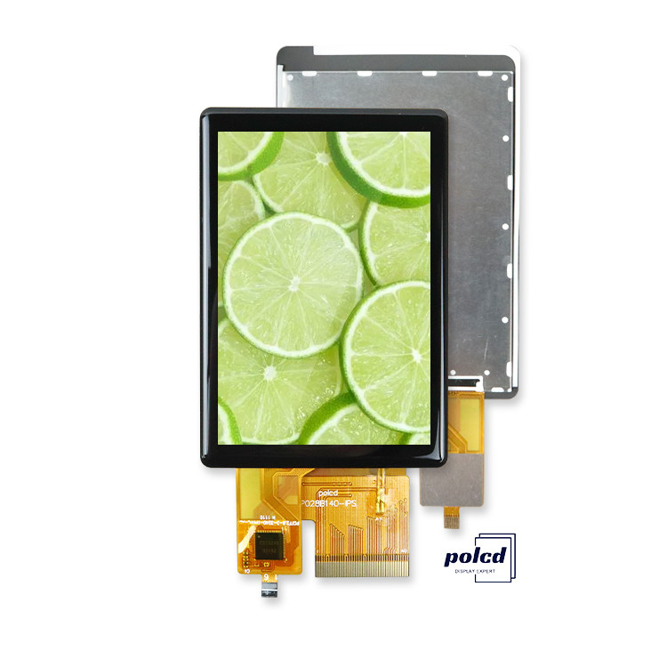 Polcd ضوء عالي 500nit 2.8 بوصة شاشة LCD 240x320 IPS جميع زوايا الرؤية CTP شاشة لمس TFT سعة