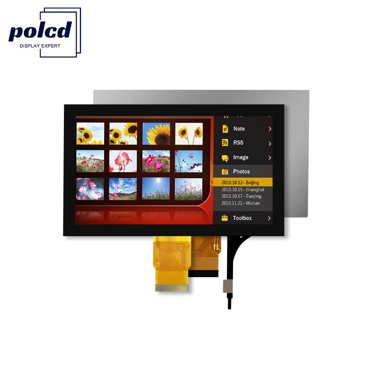 Polcd 7'' Tft لوحة LCD 800x480 شاشة لمس سعة واجهة RGB 7 بوصة LCD Module Display