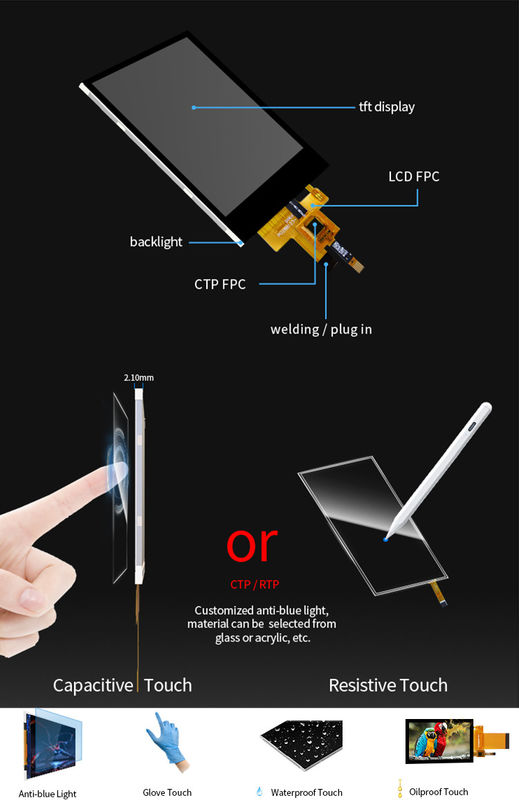 Polcd Full Color 2.8 بوصة Tft Display حجم صغير شاشة RGB ملونة 2.8 