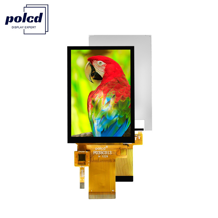 Polcd 3.5 بوصة TFT بدقة عالية 320 * 480 MCU SPI واجهة موازية شاشة لمسة سعة لوحة LCD