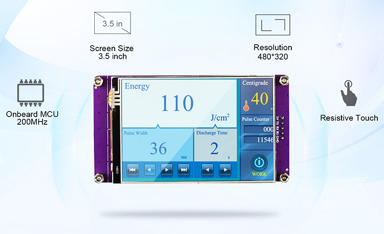 Polcd 3.5 بوصة عالية الدقة 480 * 320 HMI لوحة لمس TFT LCD وحدة مع لوحة التحكم