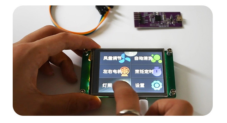 Polcd 2.8 بوصة 240 * 320 HMI وحدة LCD TFT مضمنة يتم التحكم بها بواسطة أي شاشة MCU Serial Port