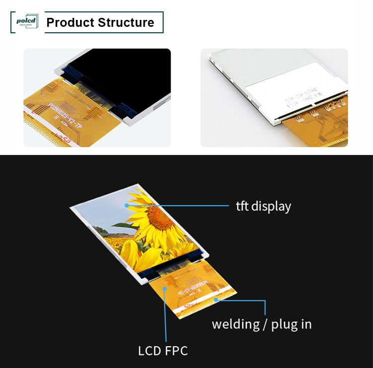 Polcd 300 Brightness 240X320 2.8 Inch Lcd Tft Display ILI9341V شاشة LCD الطبية