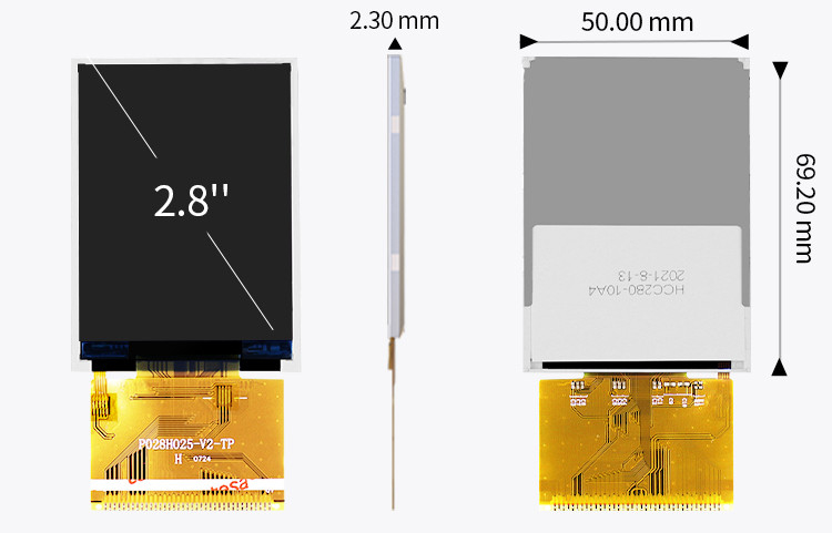 Polcd 300 Brightness 240X320 2.8 Inch Lcd Tft Display ILI9341V شاشة LCD الطبية