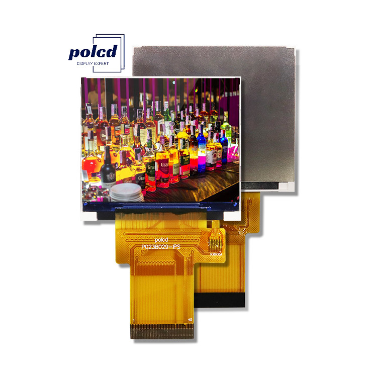 Polcd صغير 2.3 بوصة 480x360 وضوح عالي RGB لون IPS زاوية مشاهدة المناظر الطبيعية شاشة TFT LCD