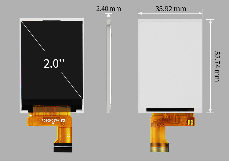 Polcd 262K 2.4 مم 2 بوصة شاشة LCD ST7789V IPS TFT LCD عرض 240X320